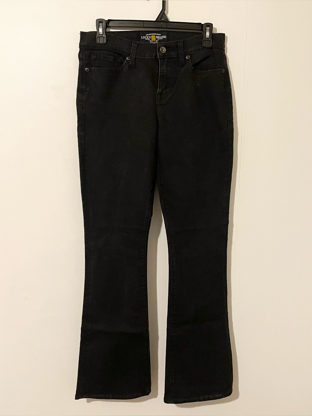 Lucky Brand Sophia Boot Cut Black Denim Jeans Size 8 29 Regular